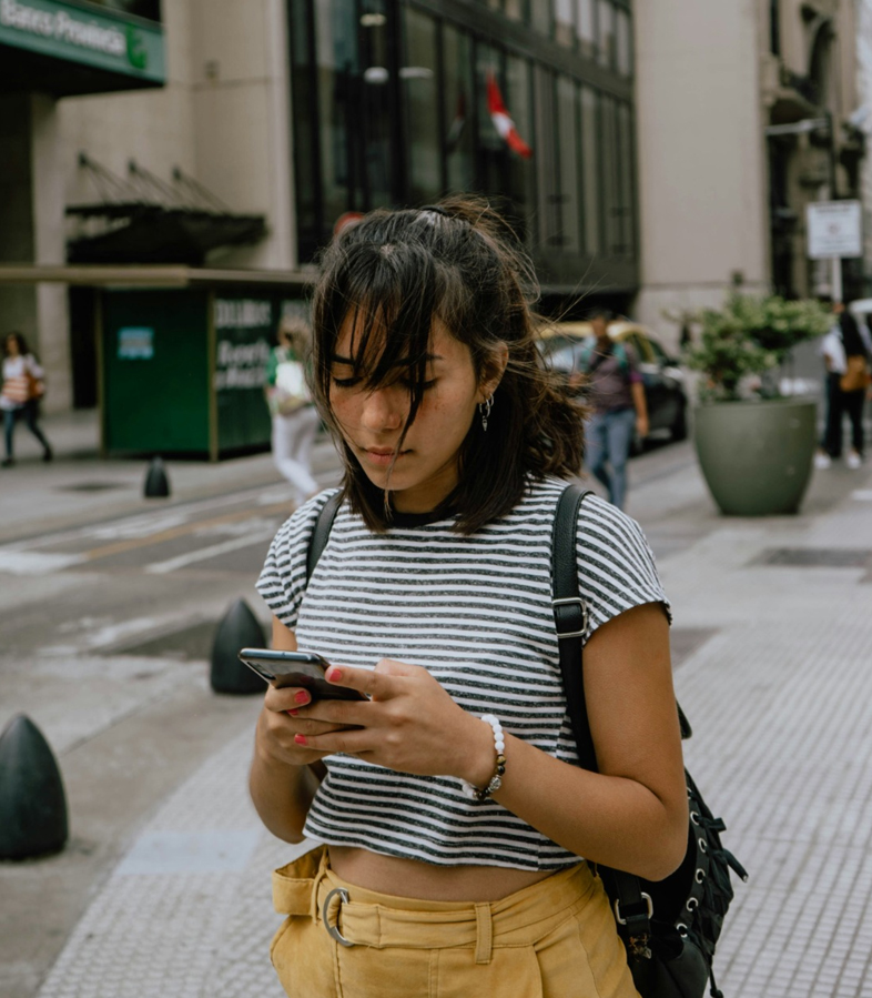 Woman on phone